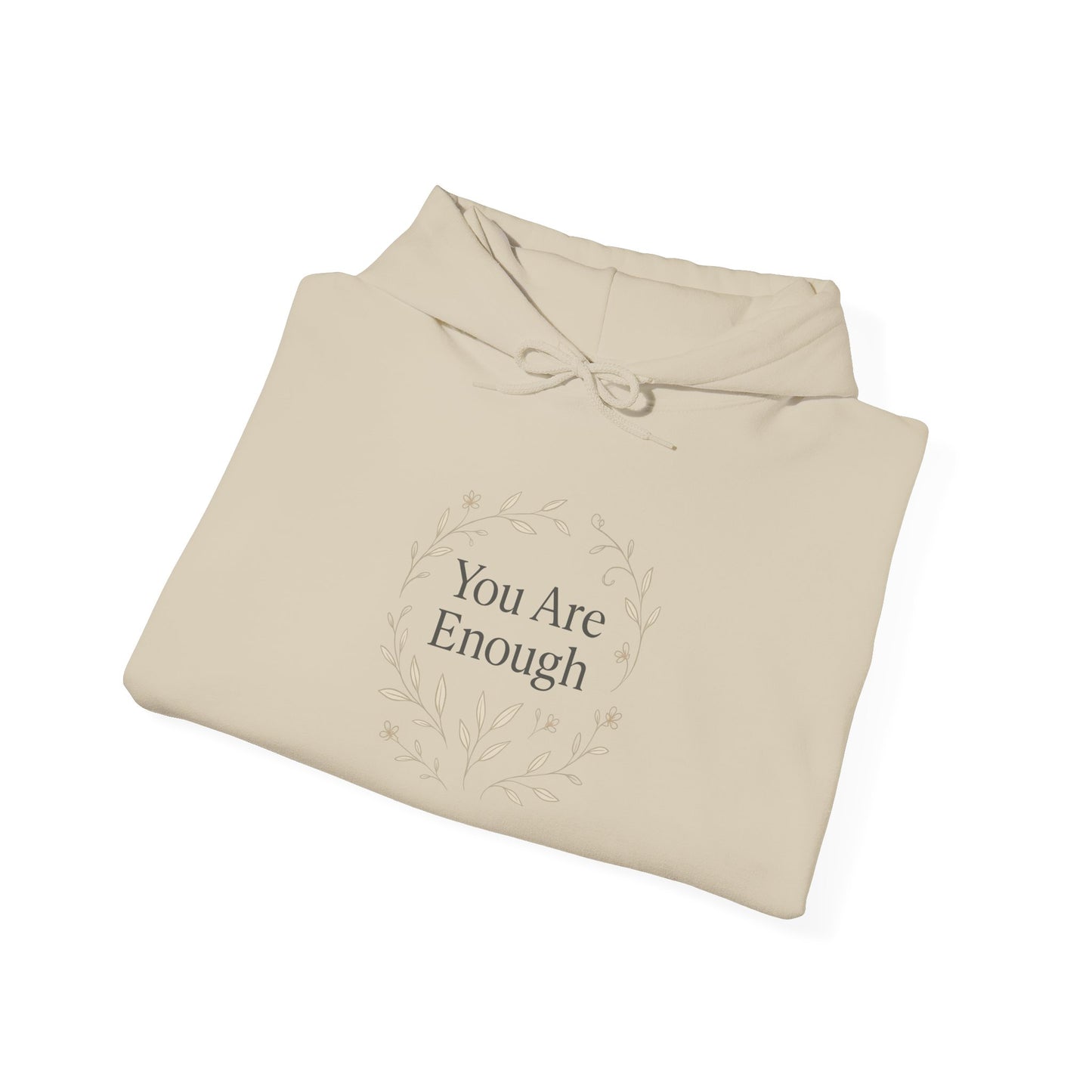 You Are Enough Botanical Hoodie – Minimalist Streetwear - dailyvibewear
