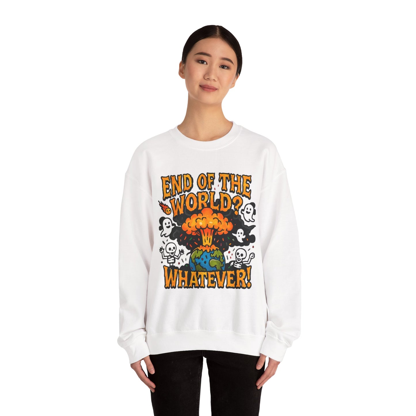 DailyVibeWear End of the World Crewneck – Graphic Streetwear - dailyvibewear