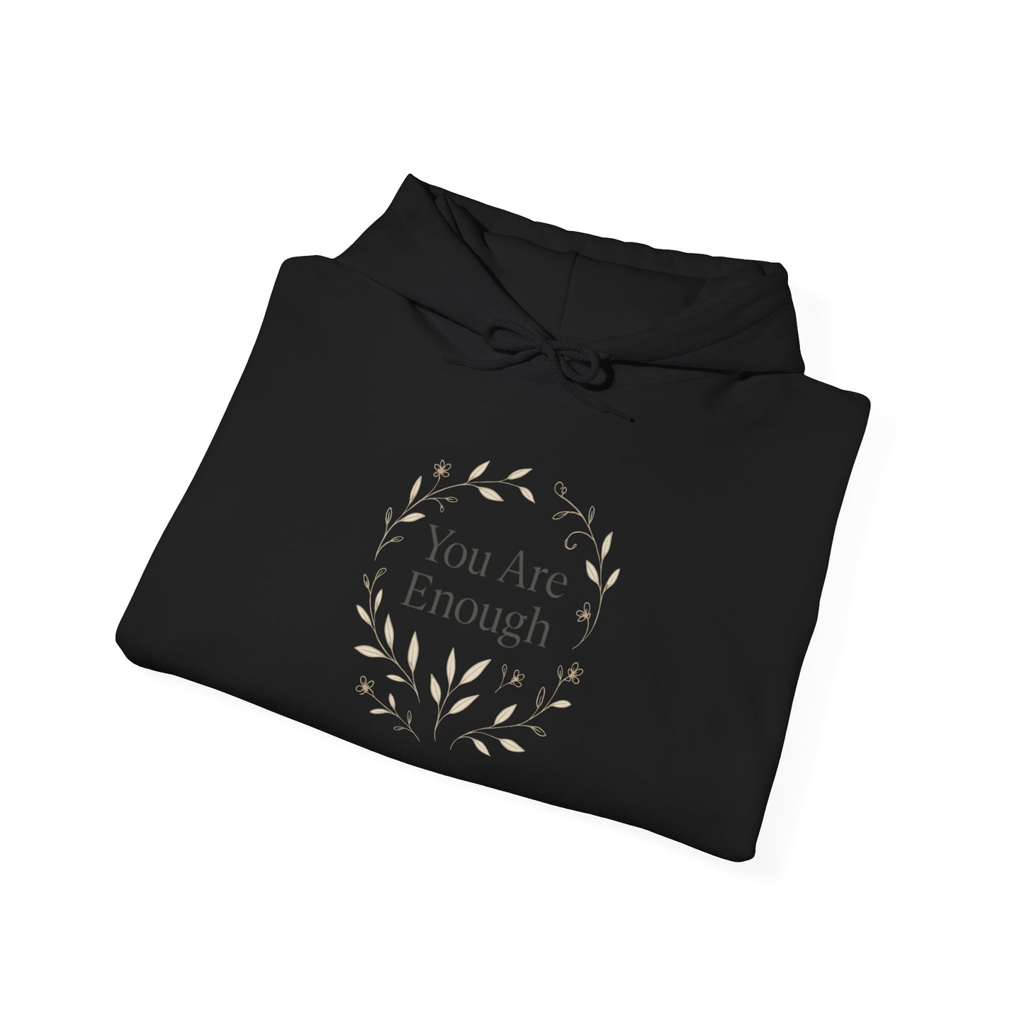 You Are Enough Botanical Hoodie – Minimalist Streetwear - dailyvibewear