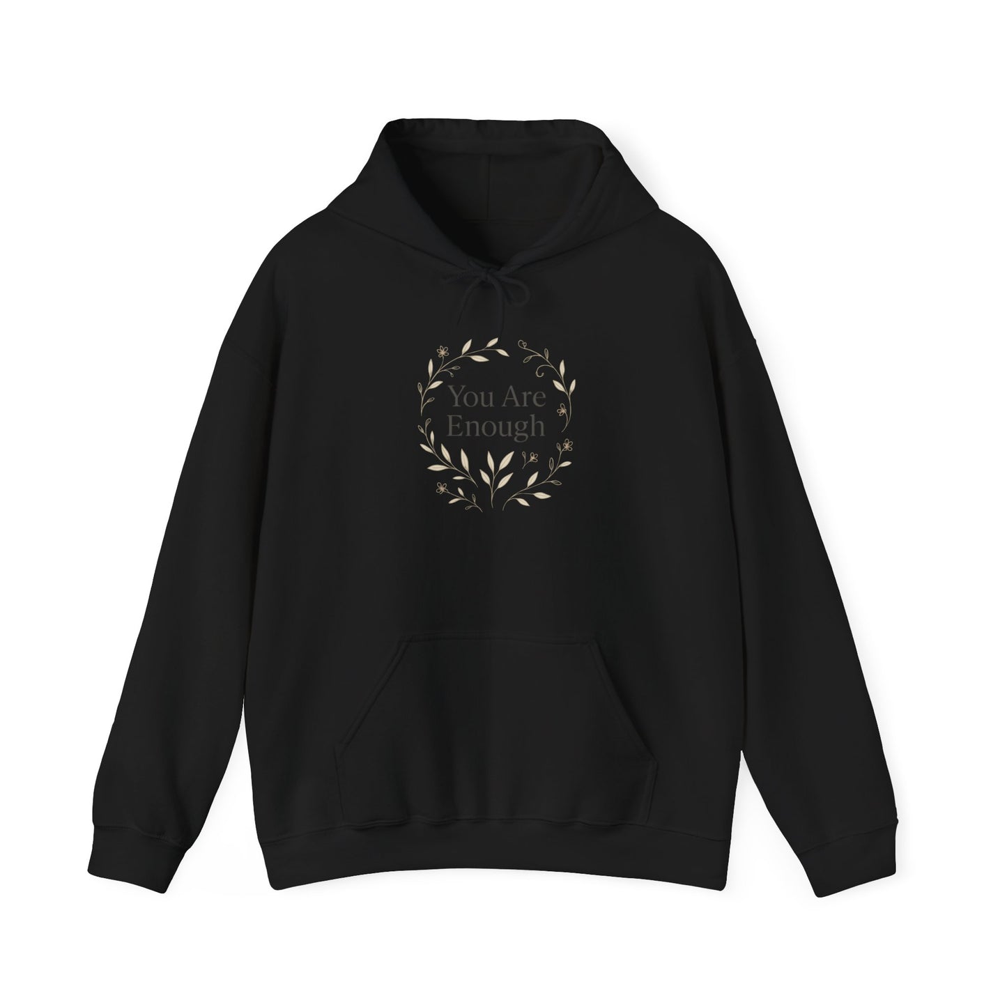 You Are Enough Botanical Hoodie – Minimalist Streetwear - dailyvibewear