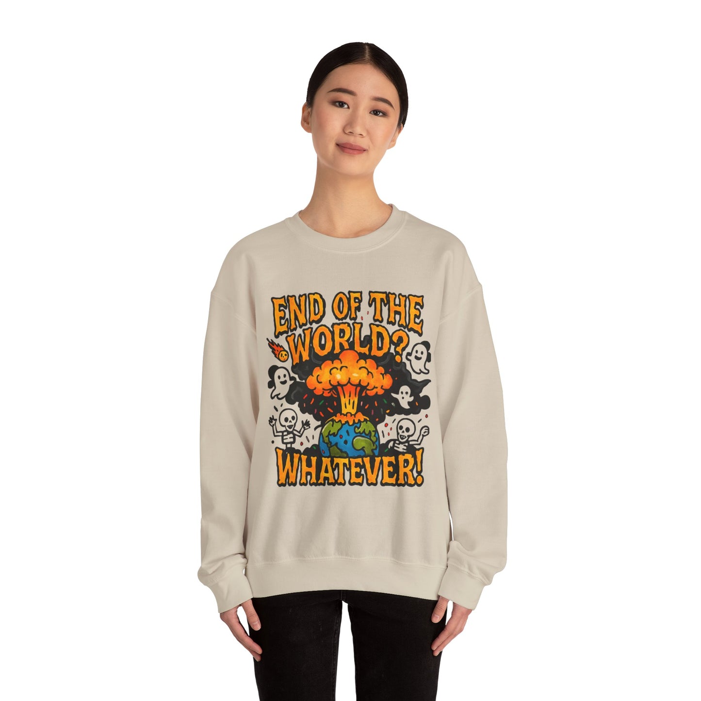 DailyVibeWear End of the World Crewneck – Graphic Streetwear - dailyvibewear