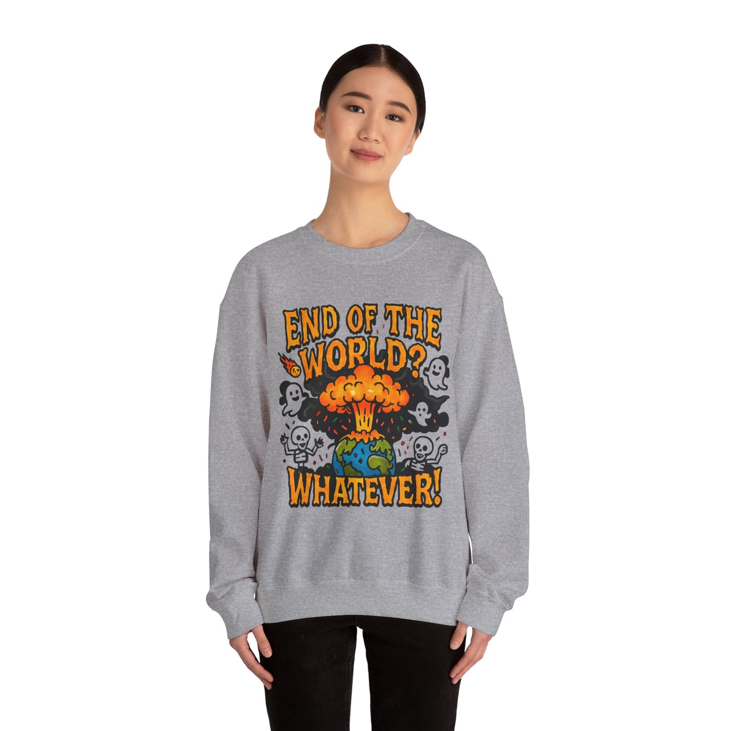 DailyVibeWear End of the World Crewneck – Graphic Streetwear - dailyvibewear