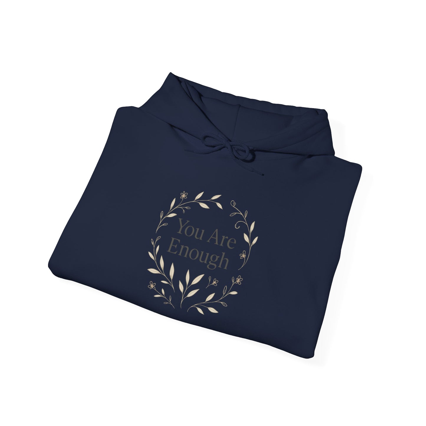 You Are Enough Botanical Hoodie – Minimalist Streetwear - dailyvibewear