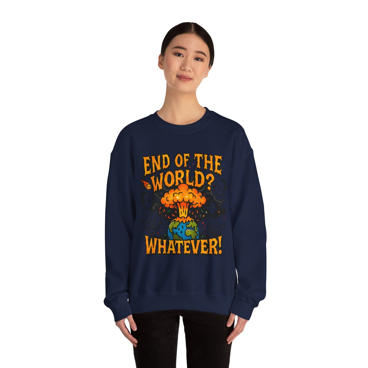 DailyVibeWear End of the World Crewneck – Graphic Streetwear - dailyvibewear
