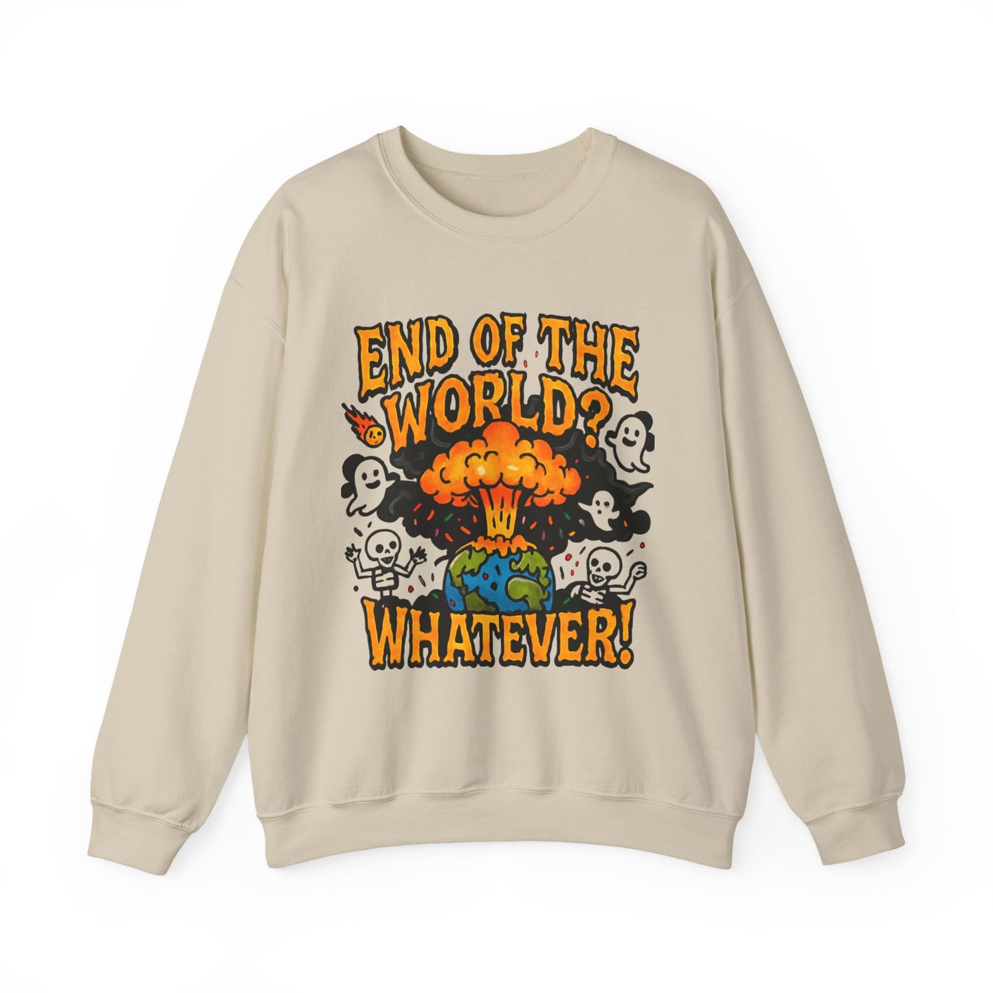 DailyVibeWear End of the World Crewneck – Graphic Streetwear - dailyvibewear