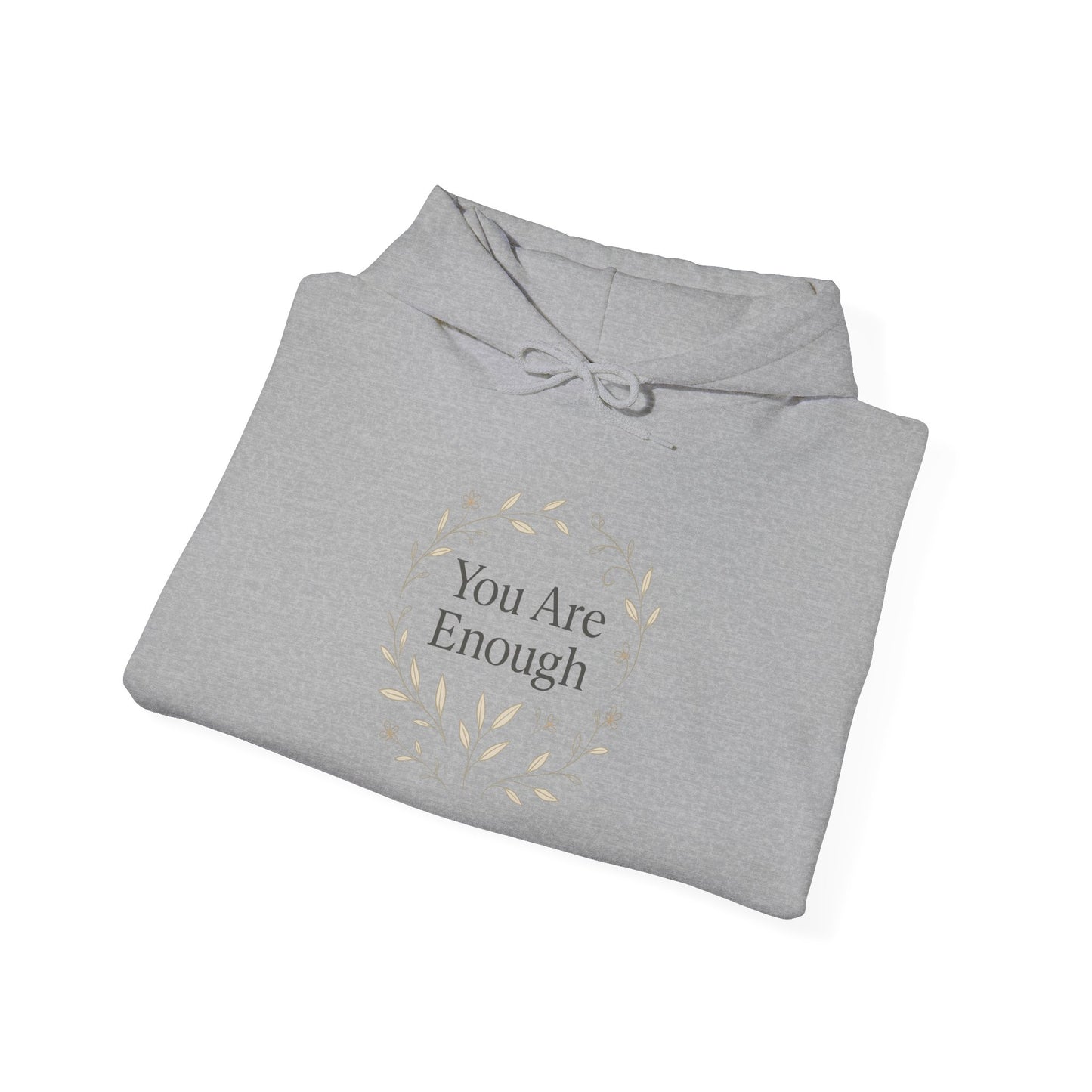 You Are Enough Botanical Hoodie – Minimalist Streetwear - dailyvibewear