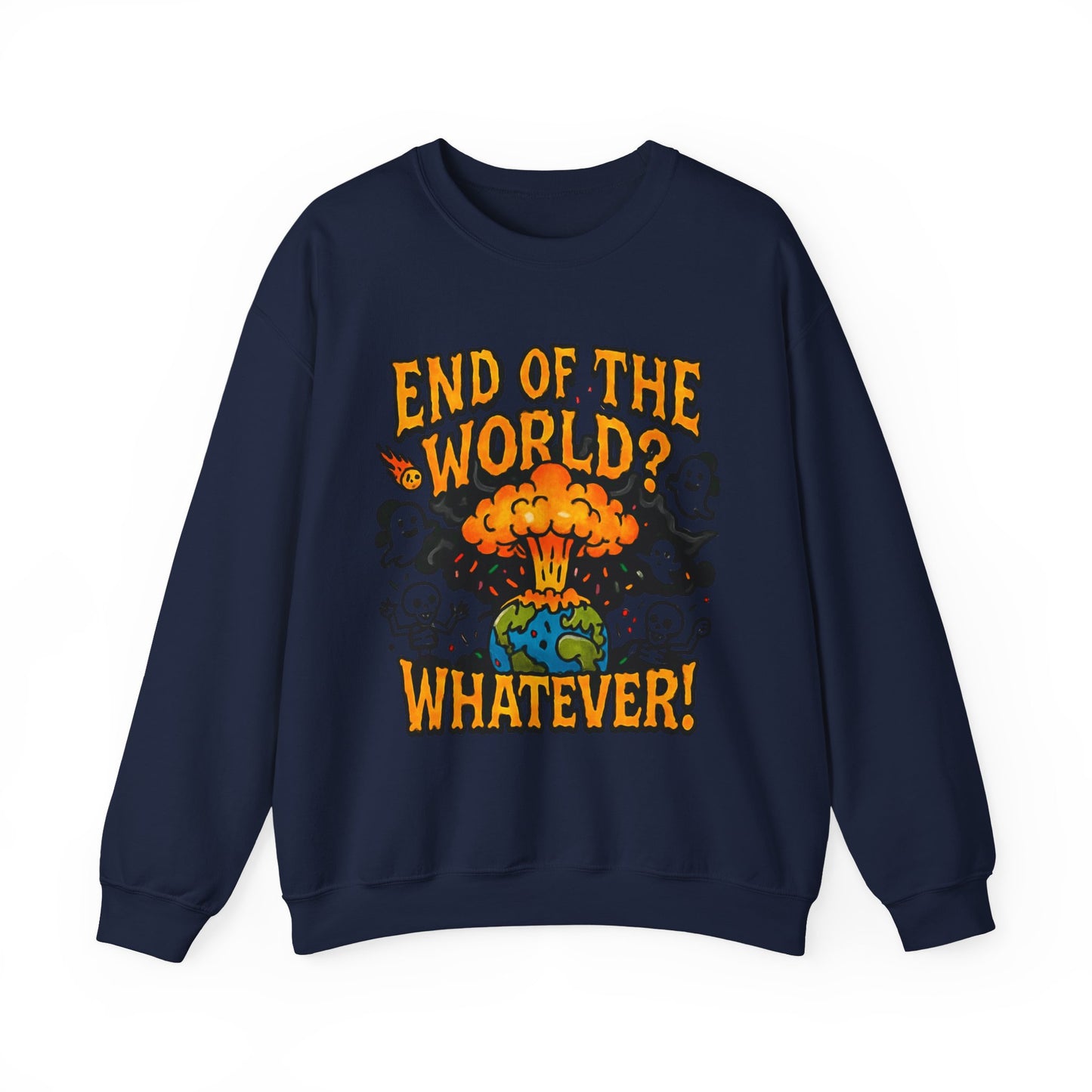 DailyVibeWear End of the World Crewneck – Graphic Streetwear - dailyvibewear