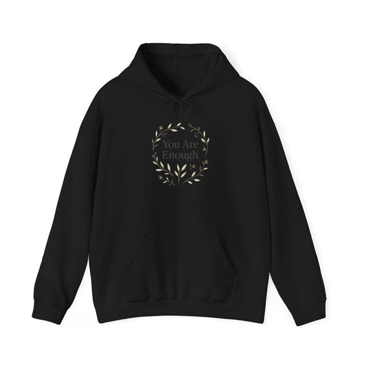 You Are Enough Botanical Hoodie – Minimalist Streetwear - dailyvibewear
