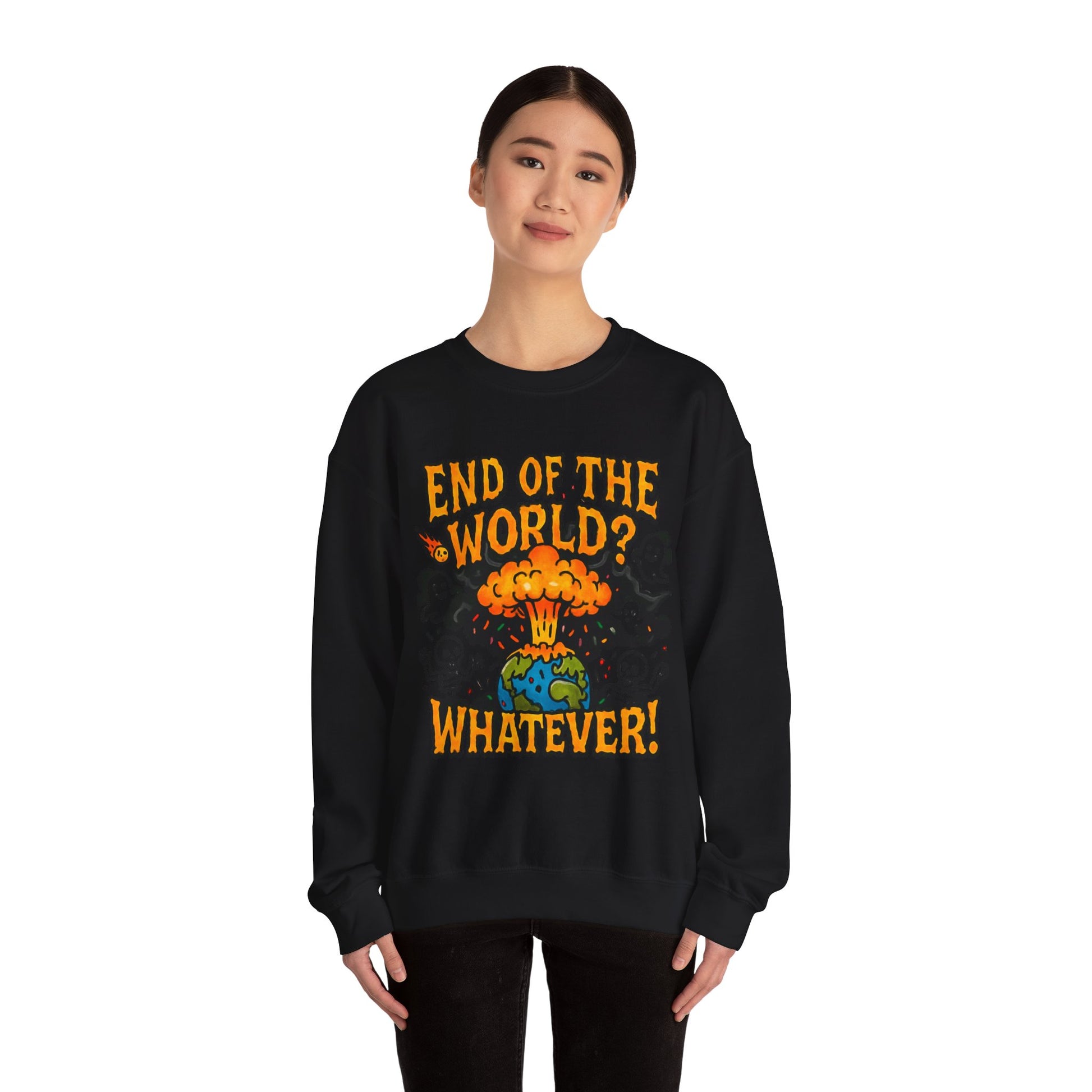 DailyVibeWear End of the World Crewneck – Graphic Streetwear - dailyvibewear