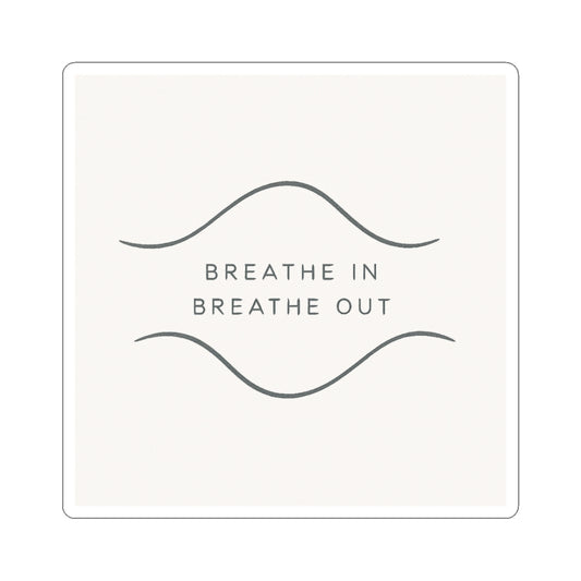Breathe In / Breathe Out Stickers – Minimalist Design